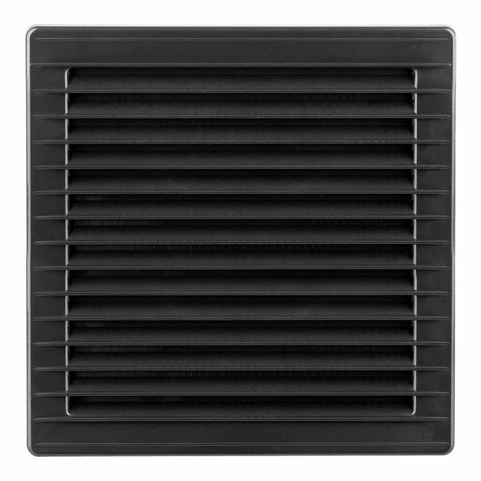 Edm Rejilla de ventilación cuadrada empotrable con mosquitera gris antracita