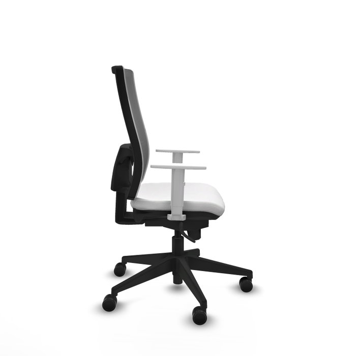 PIQUERAS Y CRESPO Silla de oficina Horna con mecanismo Sincro, Blanco y Gris PIQUERAS Y CRESPO Silla de oficina Horna con mecanismo Sincro, Blanco y Gris