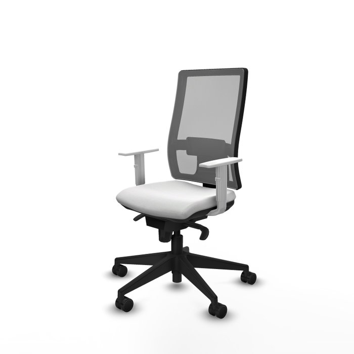 PIQUERAS Y CRESPO Silla de oficina Horna con mecanismo Sincro, Blanco y Gris PIQUERAS Y CRESPO Silla de oficina Horna con mecanismo Sincro, Blanco y Gris
