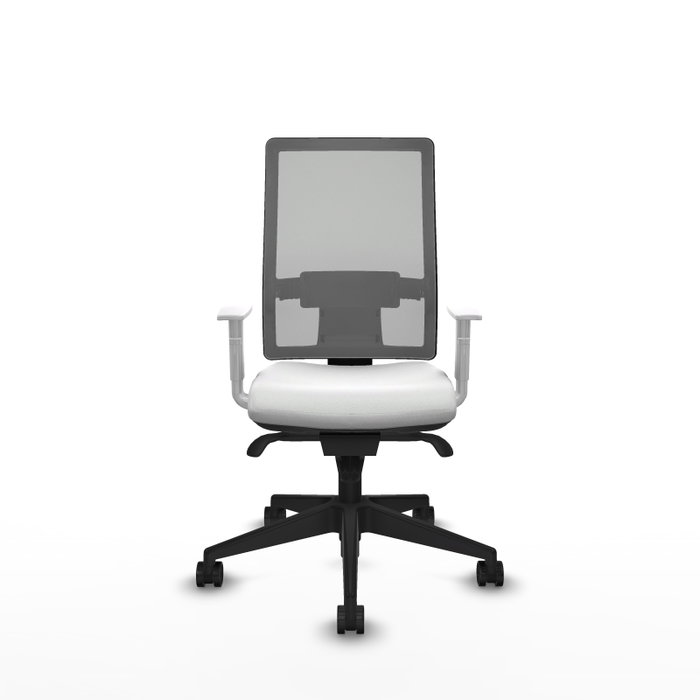 PIQUERAS Y CRESPO Silla de oficina Horna con mecanismo Sincro, Blanco y Gris PIQUERAS Y CRESPO Silla de oficina Horna con mecanismo Sincro, Blanco y Gris