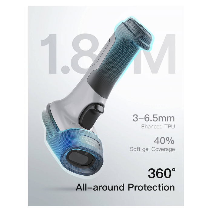 Inateck BCST-72 Lector de Códigos de Barras Portátil 2D Láser Inalámbrico Bluetooth/USB, Escáner QR PDF417 Aztec Code, Manual, Color Gris Inateck BCST-72 Lector de Códigos de Barras Portátil 2D Láser Inalámbrico Bluetooth/USB, Escáner QR PDF417 Aztec Code, Manual, Color Gris