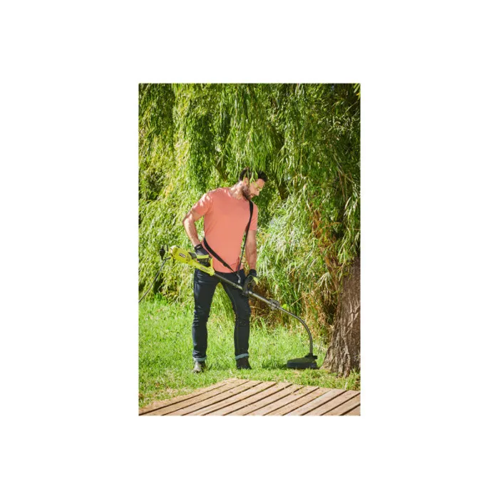 Ryobi Desbrozadora eléctrica 1200W con corte Ø 38 cm, hoja Tri-Arc, alambre 2x1.5 mm y compatible con sistema Expand-It y smarttool