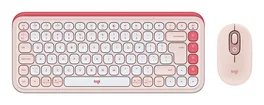 Logitech POP ICON Combo de teclado y ratón inalámbrico rosa