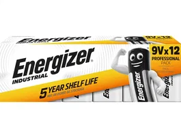 Energizer Pilas Alcalinas 9V Blister Pack de 12 Unidades - Alta Duración, Protección Antifugas, Para Uso Profesional y Dispositivos Electrónicos