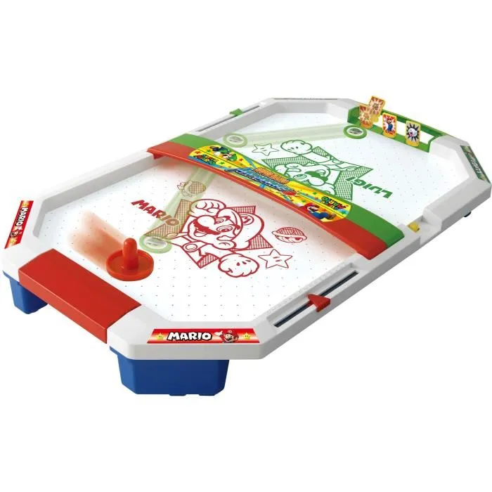 Epoch Games Super Mario Air Hockey - Juego de Mesa Familiar con Personajes, Disco Deslizante por Aire Epoch Games Super Mario Air Hockey - Juego de Mesa Familiar con Personajes, Disco Deslizante por Aire