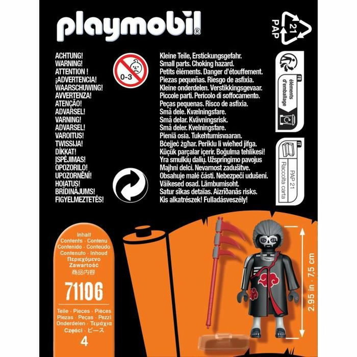 Playmobil Figura Hidan Naruto Shippuden con capa de Akatsuki y guadaña Playmobil Figura Hidan Naruto Shippuden con capa de Akatsuki y guadaña