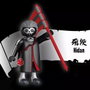 Playmobil Figura Hidan Naruto Shippuden con capa de Akatsuki y guadaña