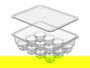 Kinvara Huevera 12 Cavidades con Tapa 22.5 x 7.8 x 17.5 cm Plástico Transparente (Set de 12)