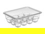 Kinvara Huevera 12 Cavidades con Tapa 22.5 x 7.8 x 17.5 cm Plástico Transparente (Set de 12)