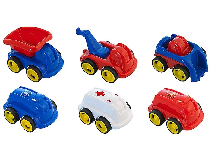 Miniland Juego Didactico con 10 Vehiculos Profesionales Flexibles para Educacion Vial