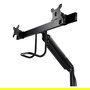 V7 Soporte de Montaje Doble para 2 Monitores LCD, Brazos con Gasfeder, Ajuste de Altura/Giro/Inclinación, Hasta 10kg y 27", VESA 75x75/100x100 mm, Montaje en Escritorio, Negro