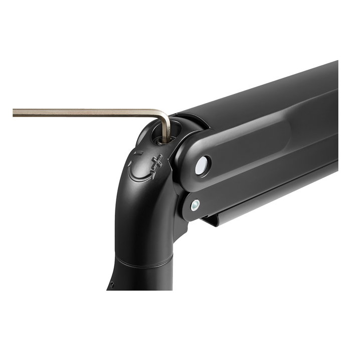 V7 Soporte de Montaje Doble para 2 Monitores LCD, Brazos con Gasfeder, Ajuste de Altura/Giro/Inclinación, Hasta 10kg y 27", VESA 75x75/100x100 mm, Montaje en Escritorio, Negro V7 Soporte de Montaje Doble para 2 Monitores LCD, Brazos con Gasfeder, Ajuste de Altura/Giro/Inclinación, Hasta 10kg y 27", VESA 75x75/100x100 mm, Montaje en Escritorio, Negro