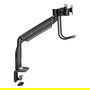 V7 Soporte de Montaje Doble para 2 Monitores LCD, Brazos con Gasfeder, Ajuste de Altura/Giro/Inclinación, Hasta 10kg y 27", VESA 75x75/100x100 mm, Montaje en Escritorio, Negro