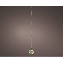 Lumineo Bola colgante de cristal microled verde agua ø10cm