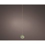 Lumineo Bola Colgante Cristal Microled ø10cm Verde Agua Luz Blanca Cálida 15 Leds Temporizador