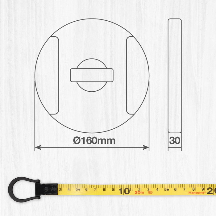 Hantums Cinta Métrica de Fibra de Vidrio 20m x 13mm