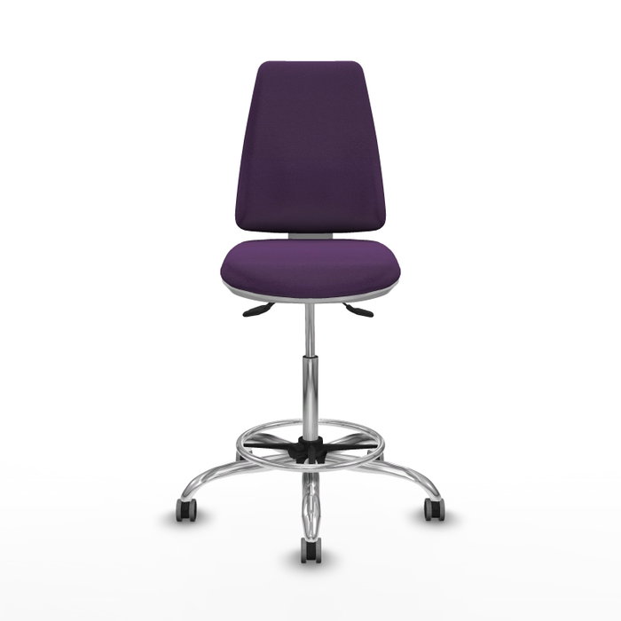 PIQUERAS Y CRESPO Taburete Elche blanco AS con acabado Bali morado