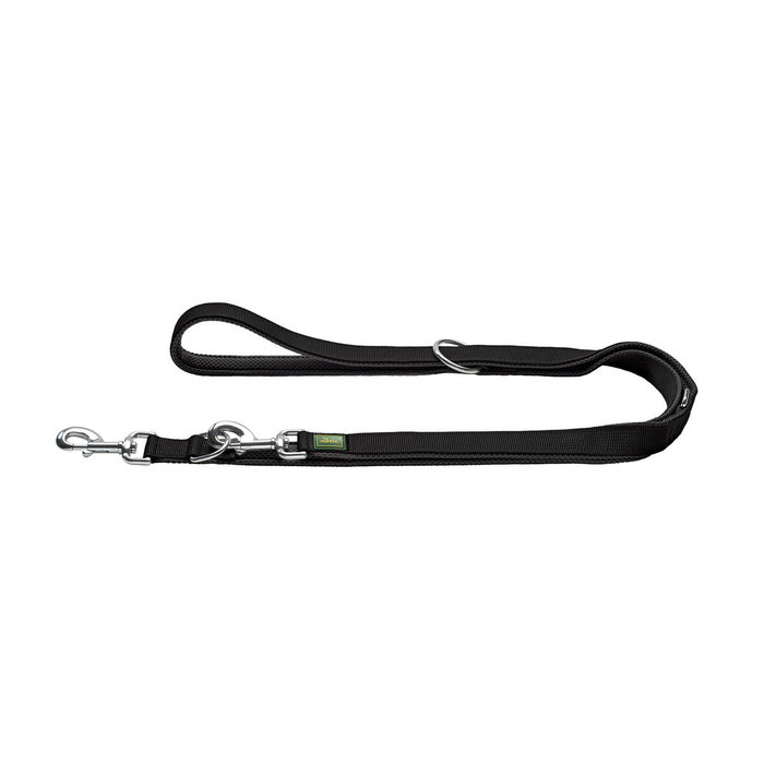 Hunter Correa de Entrenamiento Ajustable DIVO UP Multiposición para Perros - 3 Puntos de Anclaje, Acolchada con Malla, 2x200 cm, Negro