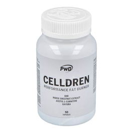 PWD NUTRITION Celldren 90Cap. Quemador de Grasas con Acetil L-Carnitina, Té Verde, Café, Guaraná, Gayuba, Vara de Oro