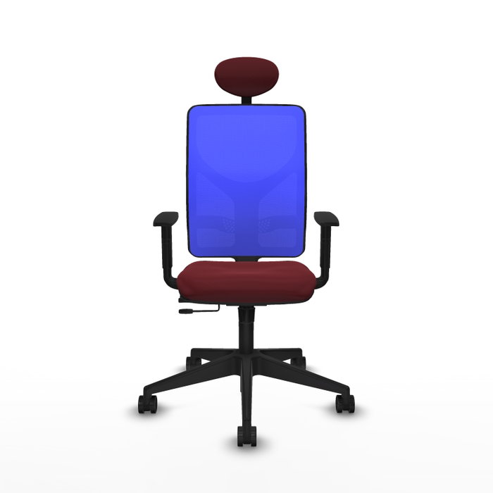 PIQUERAS Y CRESPO Silla de oficina Motilla Granate y Azul PIQUERAS Y CRESPO Silla de oficina Motilla Granate y Azul