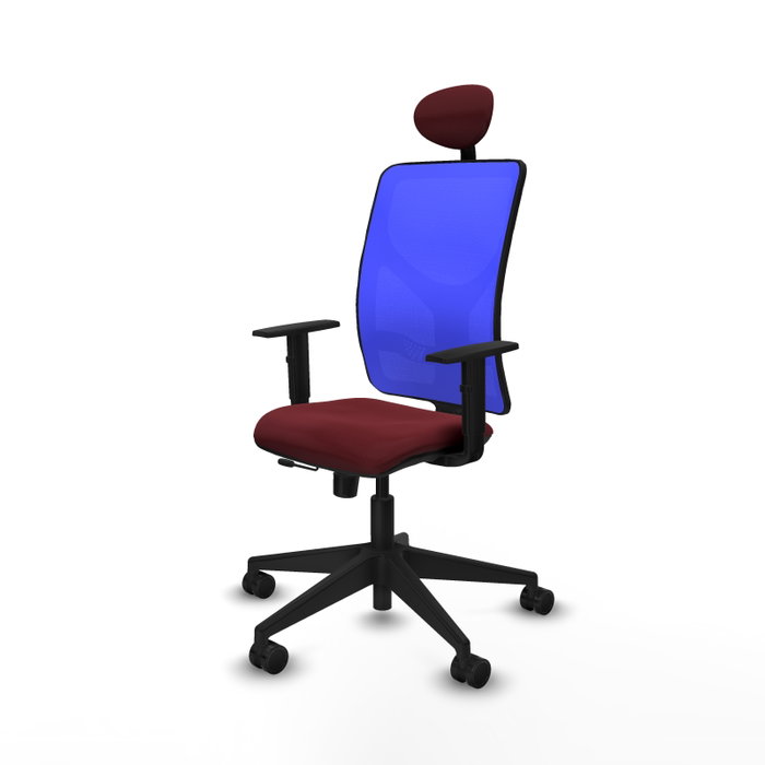 PIQUERAS Y CRESPO Silla de oficina Motilla Granate y Azul PIQUERAS Y CRESPO Silla de oficina Motilla Granate y Azul