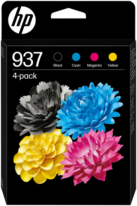 HP Multipack de 4 Cartuchos de Tinta Original 937 CMYK