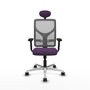 PIQUERAS Y CRESPO Silla de oficina Motilla con mecanismo Sincro, Morado y Gris