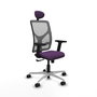 PIQUERAS Y CRESPO Silla de oficina Motilla con mecanismo Sincro, Morado y Gris
