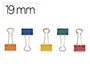 Q-connect Pinza metálica reversible N.1, 19 mm, caja de 10 unidades, colores surtidos