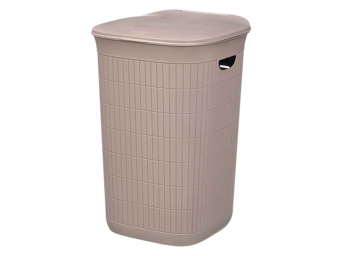 Stefanplast Pongotodo Domus Cubo de Basura 50 Litros Color Beige/Greige, Dimensiones 36.5 x 37 x 56 cm (Set de 6)