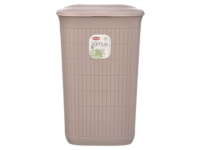 Stefanplast Pongotodo Domus Cubo de Basura 50 Litros Color Beige/Greige, Dimensiones 36.5 x 37 x 56 cm (Set de 6)