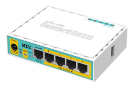 MikroTik hEX PoE lite Router Ethernet 5 Puertos Blanco