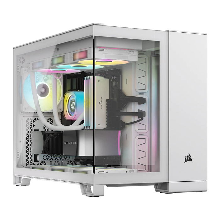 Corsair 2500X RGB Midi Tower mATX Gaming Gehäuse Blanco