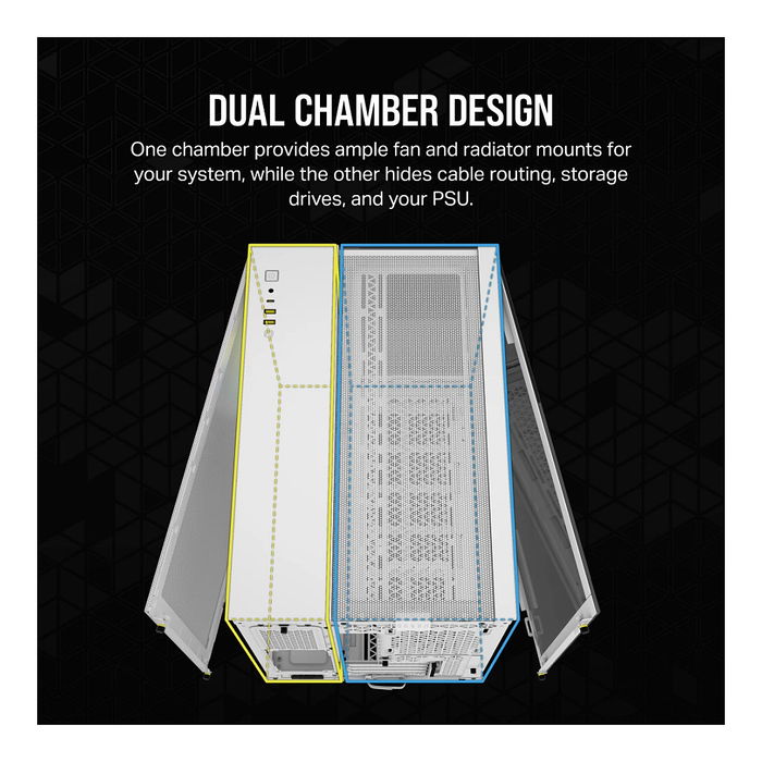 Corsair 2500X RGB Midi Tower mATX Gaming Gehäuse Blanco