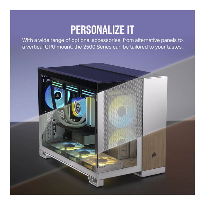 Corsair 2500X RGB Midi Tower mATX Gaming Gehäuse Blanco