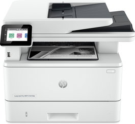 HP LaserJet Pro 4102fdn - Multifunción Láser Monocromo Blanco, Impresión/Copia/Escaneo/Fax, 1200x1200 ppp, Dúplex Automático, ADF, USB, Red, Pantalla Táctil