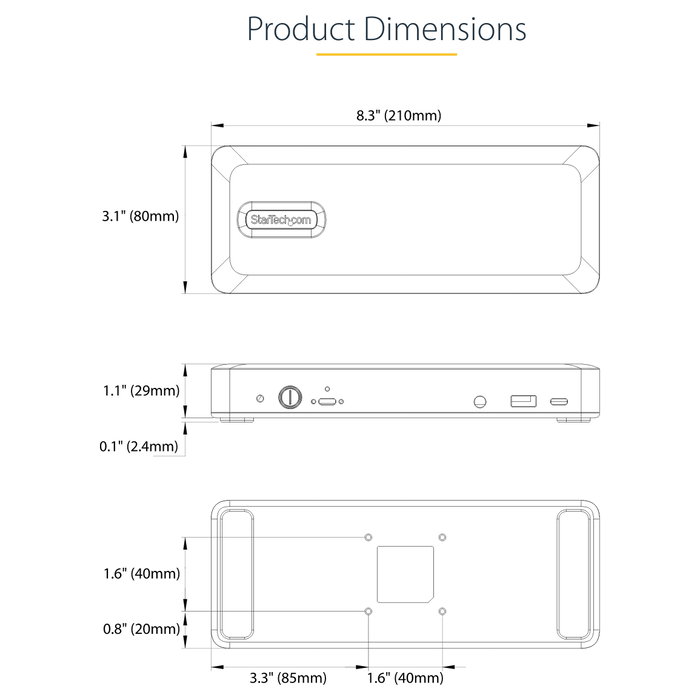 StarTech.com Docking Station USB-C VMM5320 14 en 1