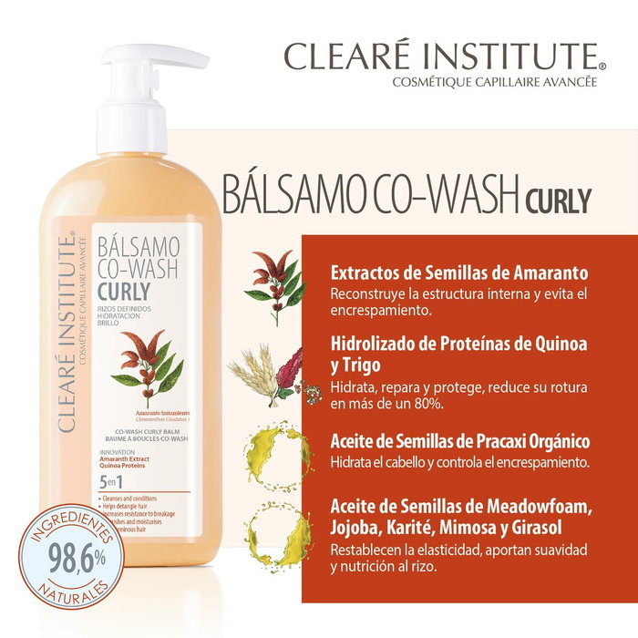Clearé Institute Bálsamo Co-Wash Curly para Rizos Definidos