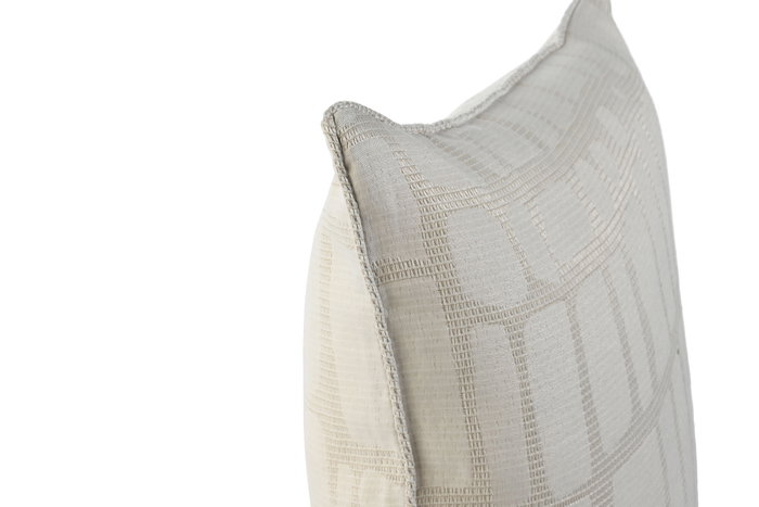 DKD Home Decor Cojín Jaquard Beige 45x8x45 cm