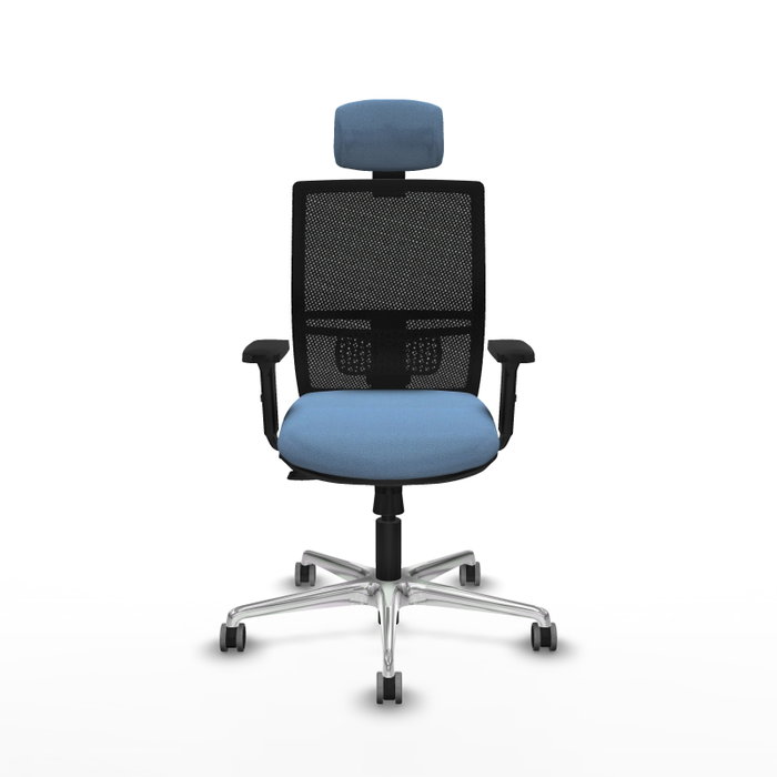 PIQUERAS Y CRESPO Silla de oficina Yunquera con mecanismo Sincro/Traslack, Azul cielo y Negro PIQUERAS Y CRESPO Silla de oficina Yunquera con mecanismo Sincro/Traslack, Azul cielo y Negro
