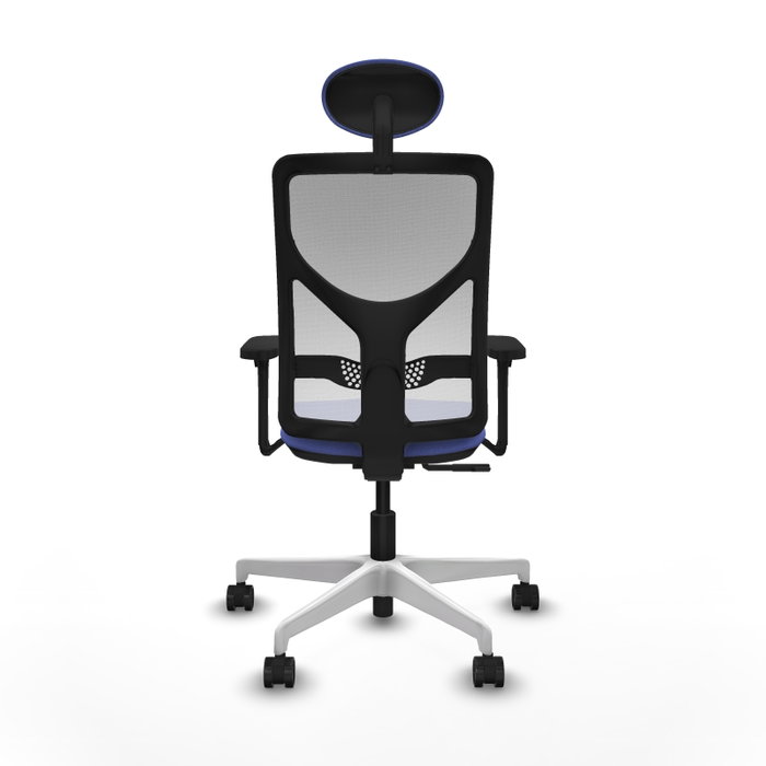 PIQUERAS Y CRESPO Silla de oficina Motilla con Mecanismo Sincro, Azul claro y Blanco