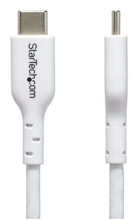 Startech USB2CC1MNCWHE Cable de Carga USB-C 1m 60W Power Delivery Blanco Macho a Macho Tipo C para Ordenador Portátil y Dispositivos Móviles