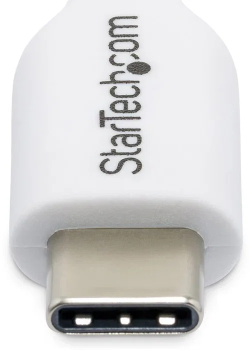 Startech USB2CC1MNCWHE Cable de Carga USB-C 1m 60W Power Delivery Blanco Macho a Macho Tipo C para Ordenador Portátil y Dispositivos Móviles