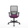 PIQUERAS Y CRESPO Silla de oficina Zulema con mecanismo Sincro, Morado y Gris
