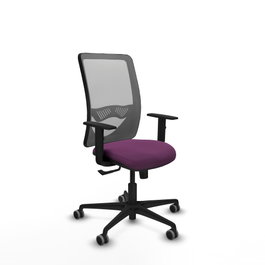 PIQUERAS Y CRESPO Silla de oficina Zulema con mecanismo Sincro, Morado y Gris