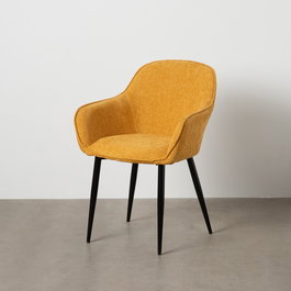 Silla Amarillo Tejido-Metal Contract 61 X 59,50 X 83 cm (Set de 2)