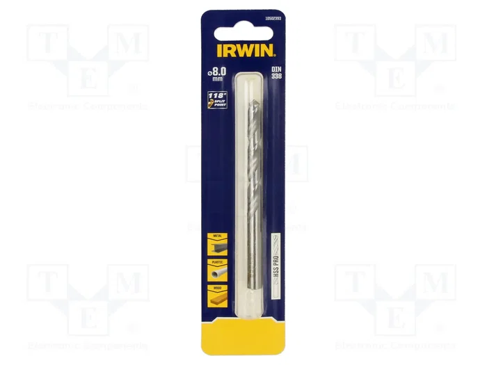 IRWIN Broca para metal HSS PRO 8mm x 117mm IRWIN Broca para metal HSS PRO 8mm x 117mm
