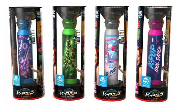 Cefa Micrófono con altavoz Speaker Disco Ball K-Pop con luces y efectos de sonido