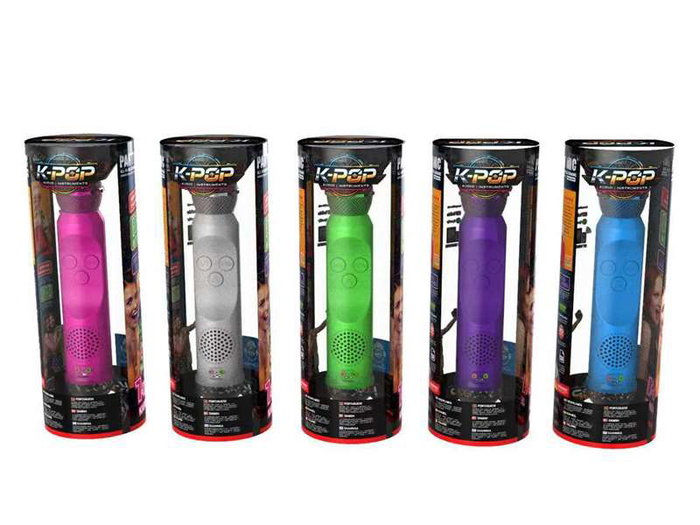 Cefa Micrófono con altavoz Speaker Disco Ball K-Pop con luces y efectos de sonido