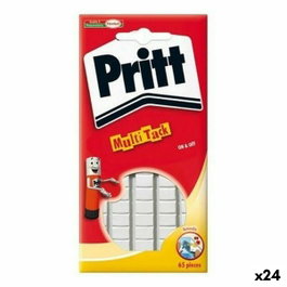 Pritt Masilla Adhesiva Blanca Multi-Tack, Set de 24 unidades con 65 pastillas cada una